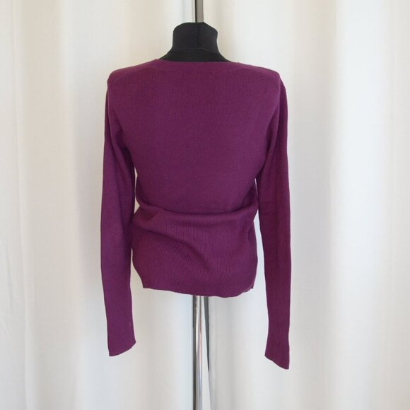 Banana Republic Burgundy Cashmere Blend Cardigan Sz S - Picture 4 of 7